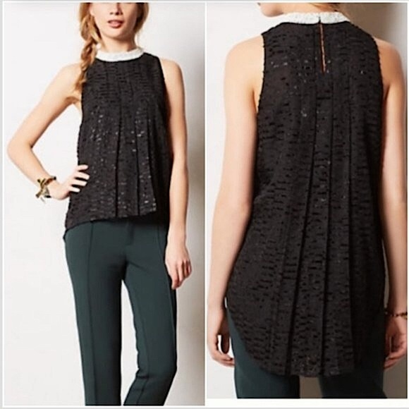 Sachin + Babi Tops - ANTHRO SACHIN BABI //jeweled collar high neck top